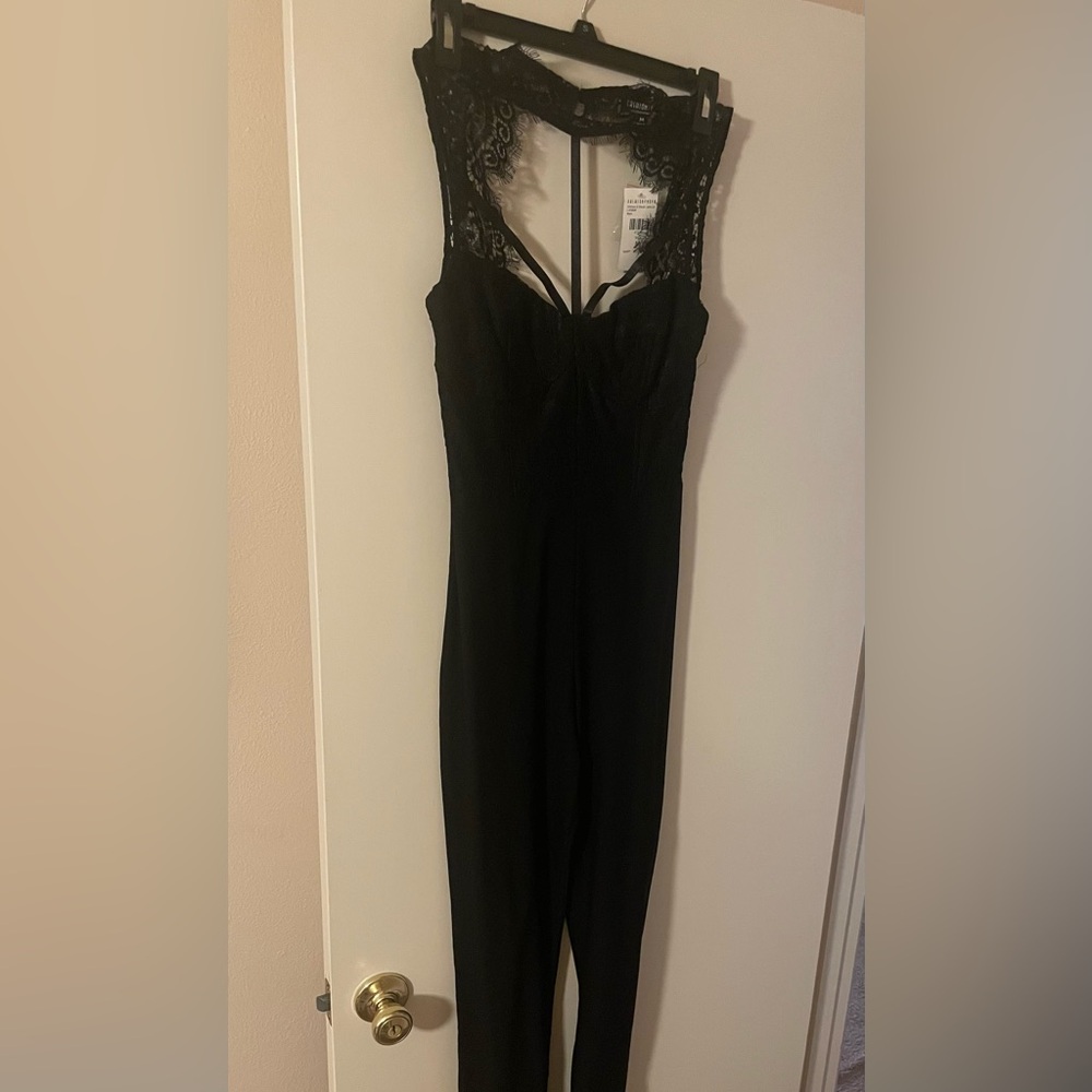 Black lace jumpsuit